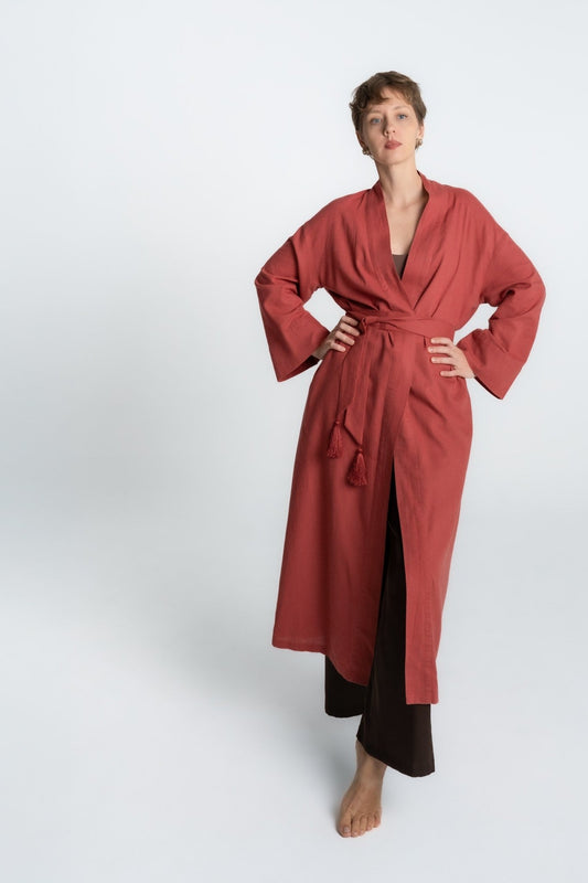 Brick Red Kimono - TB Project