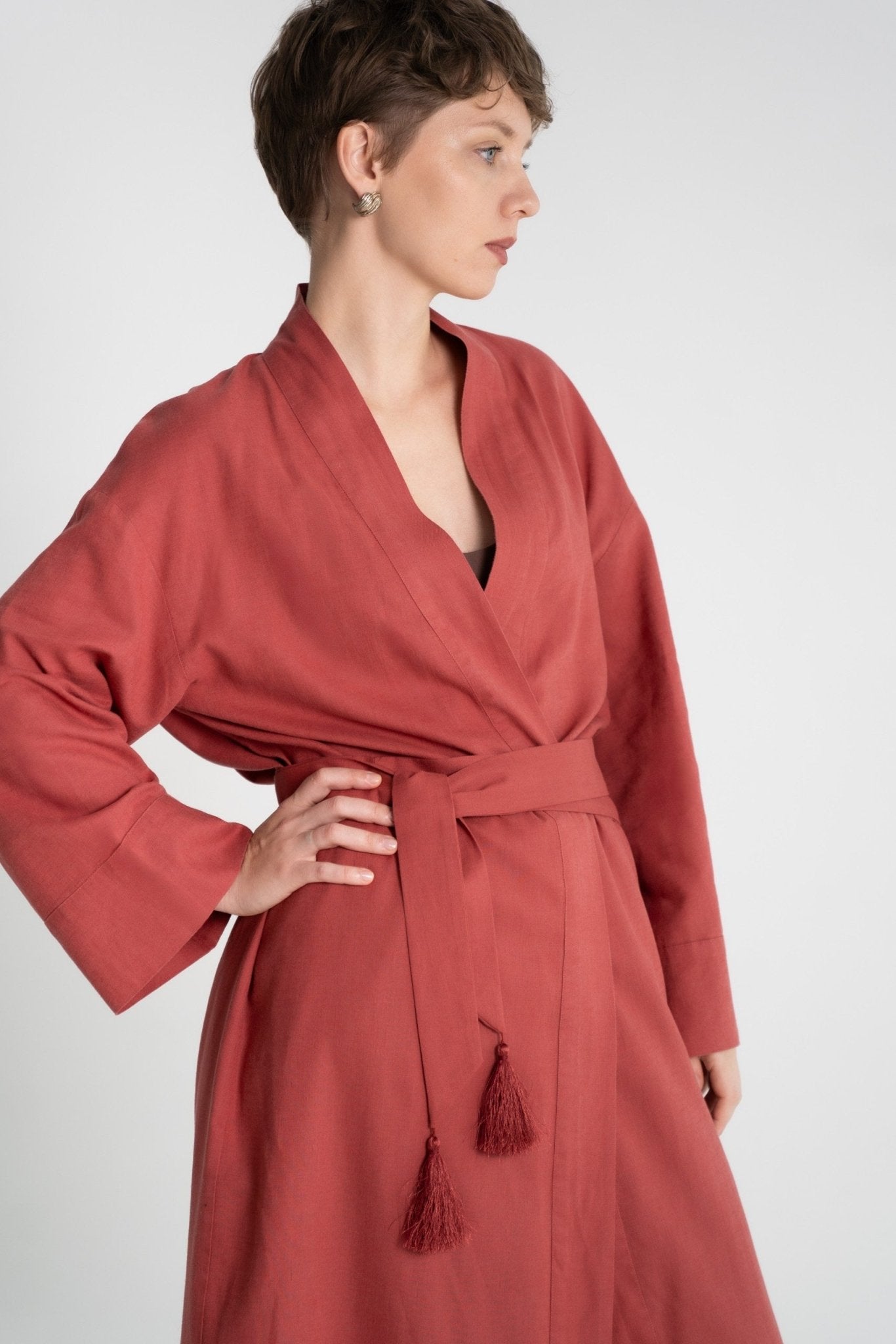 Brick Red Kimono - TB Project