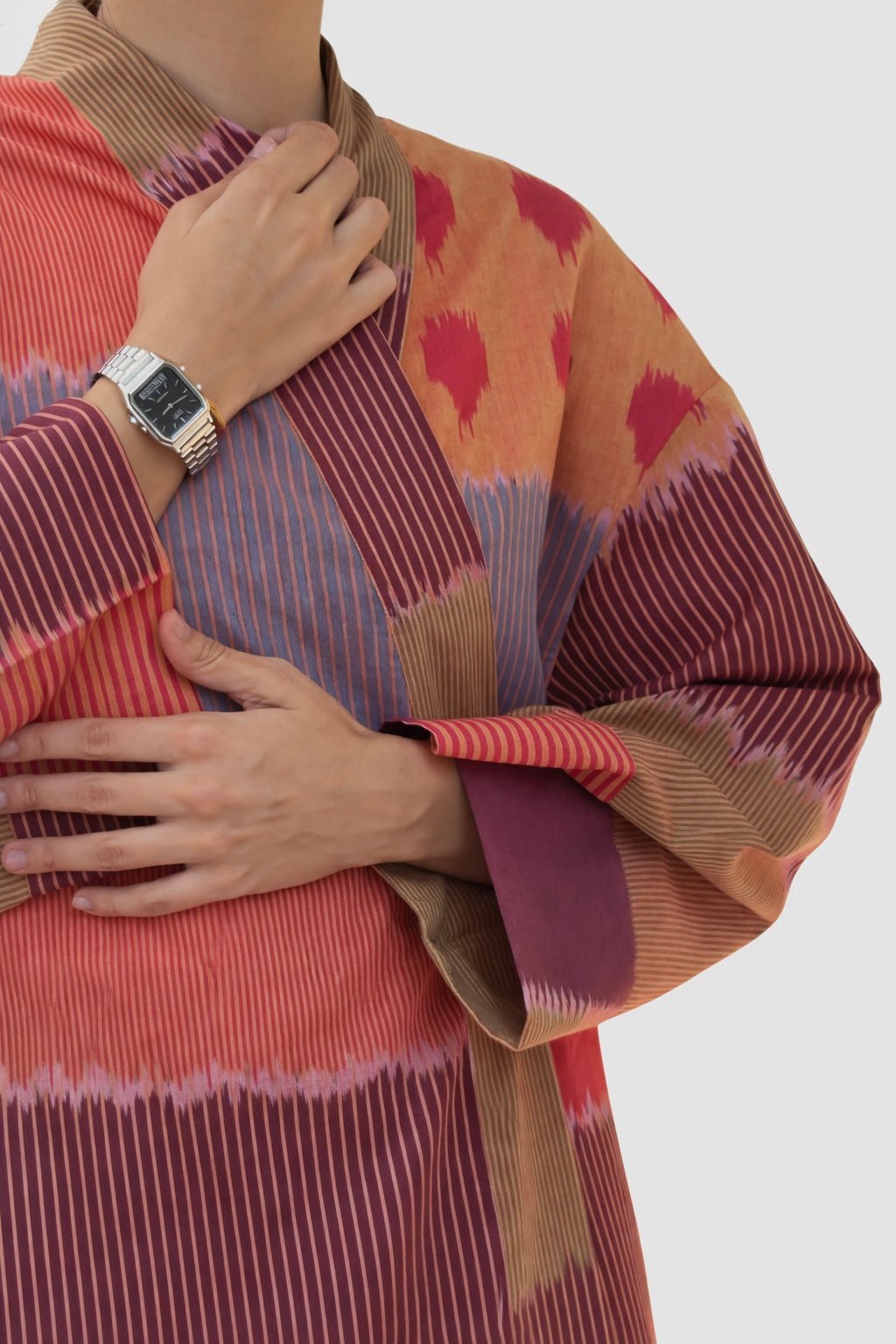 Handwoven Sunset Ikat Cotton Kimono - TB Project