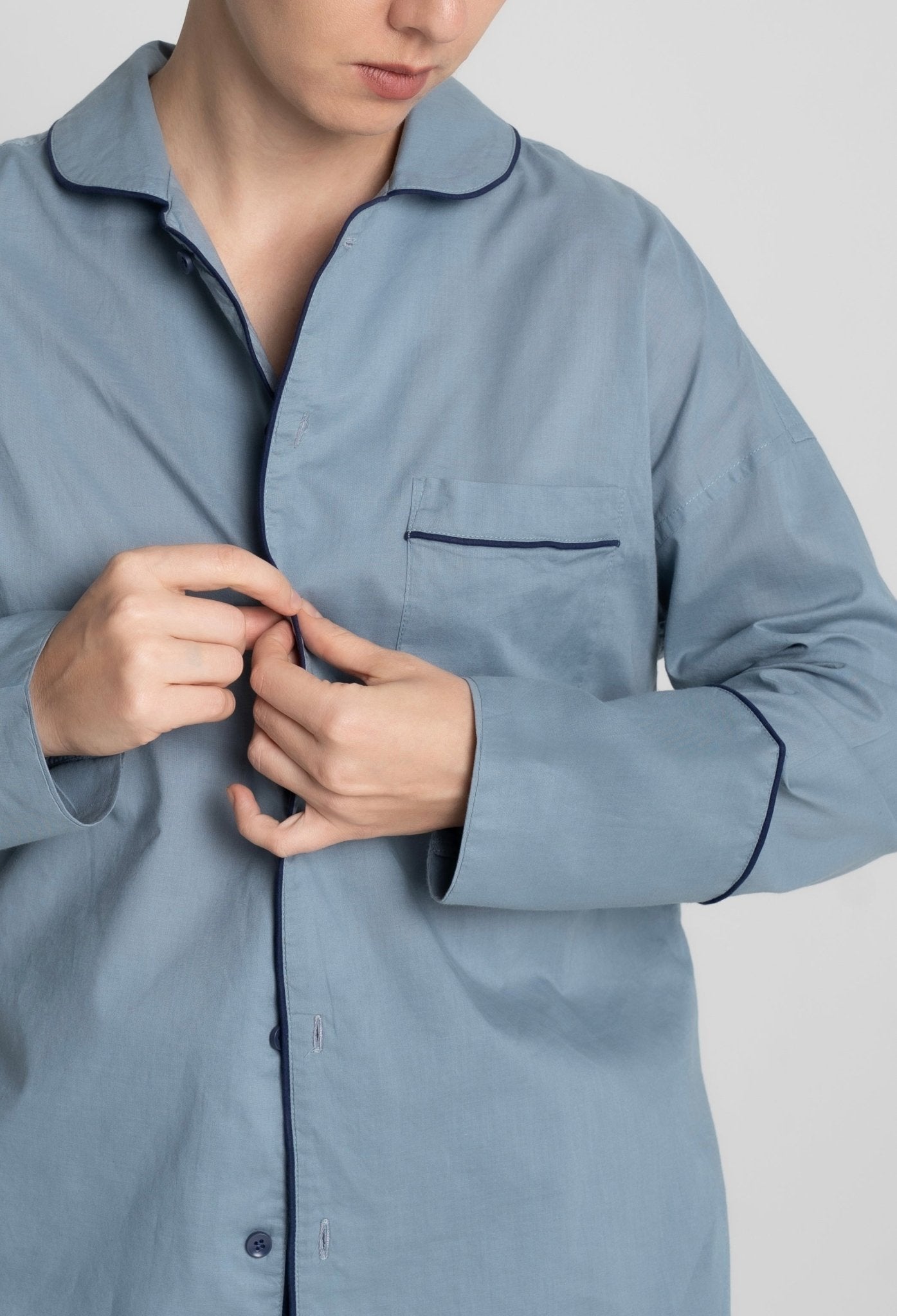 Sky Blue Cotton Pyjama - TB Project